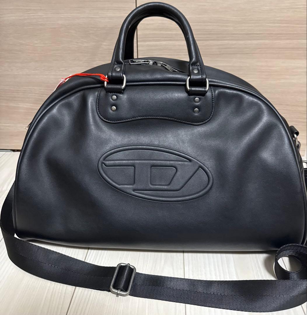 【美品】DIESEL 2way ボストンバッグ レザー ブラック 大容量