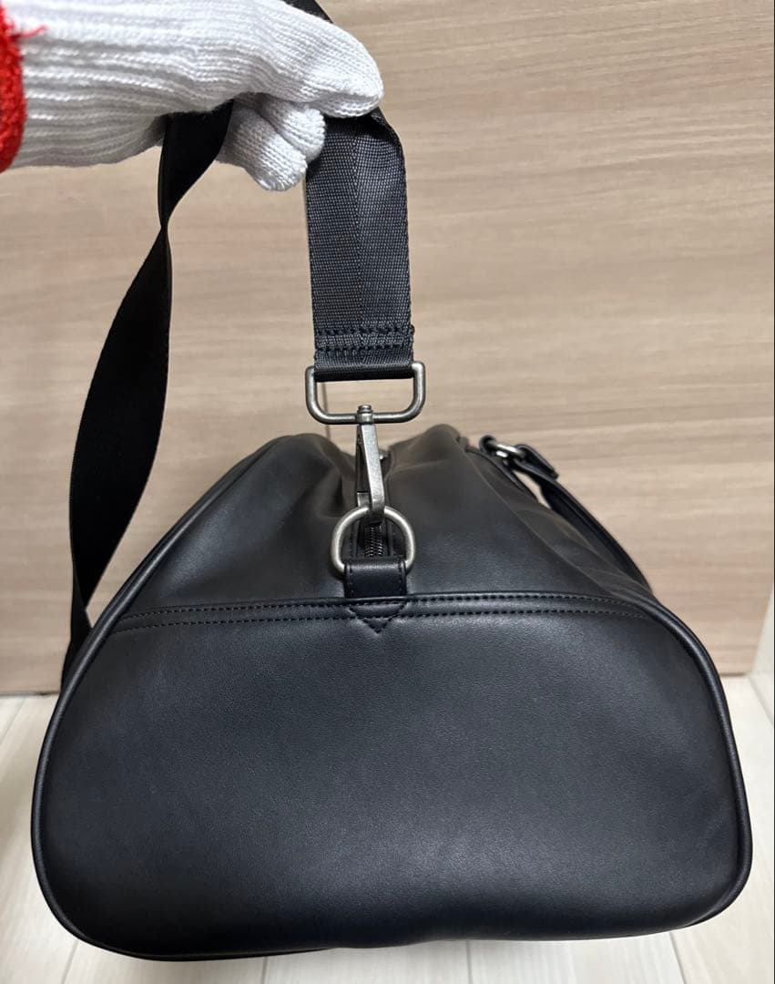 【美品】DIESEL 2way ボストンバッグ レザー ブラック 大容量