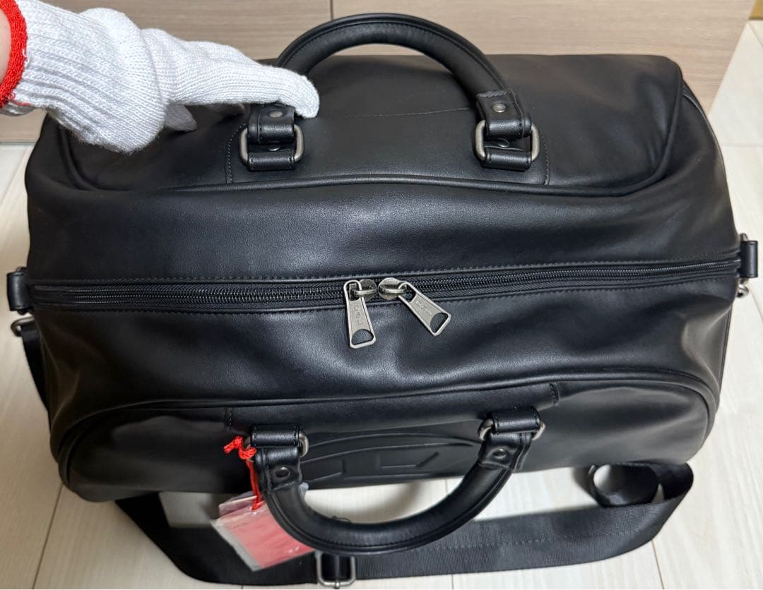 【美品】DIESEL 2way ボストンバッグ レザー ブラック 大容量