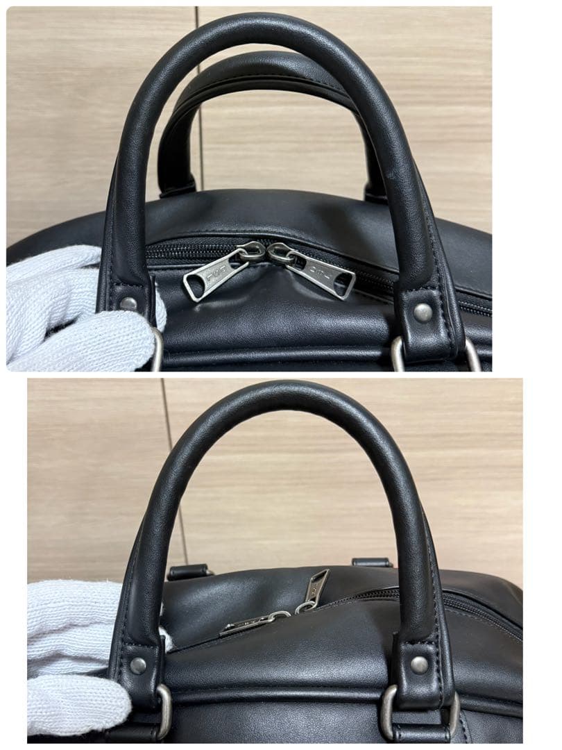 【美品】DIESEL 2way ボストンバッグ レザー ブラック 大容量