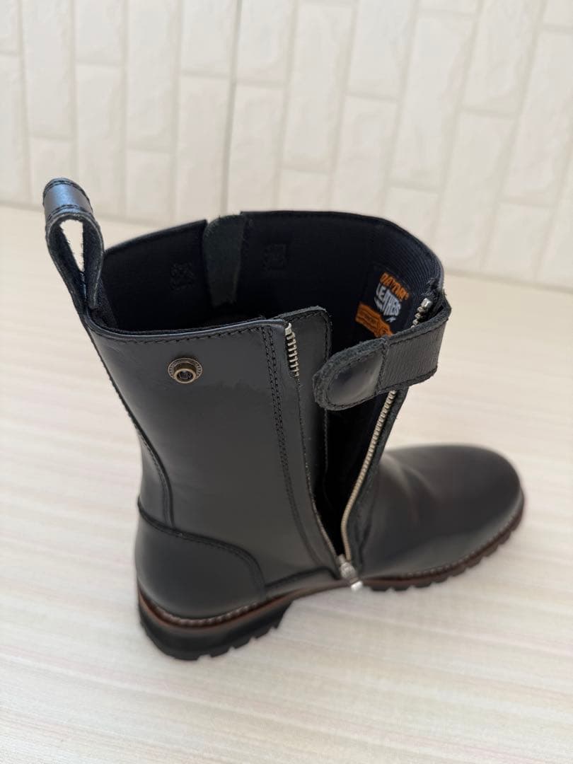 デイトナ エンジニアブーツ 24cm ブラック サイドジップ 美品 牛革