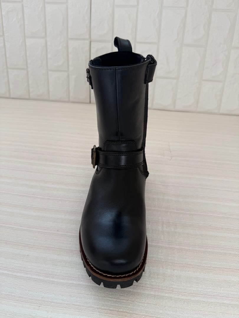 デイトナ エンジニアブーツ 24cm ブラック サイドジップ 美品 牛革