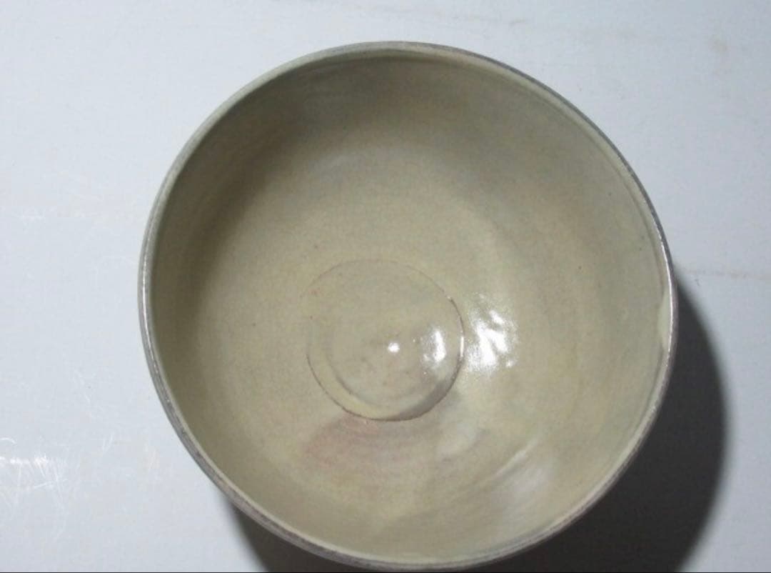 松井康成　粉引茶碗 素朴で透明感のある名碗！7138