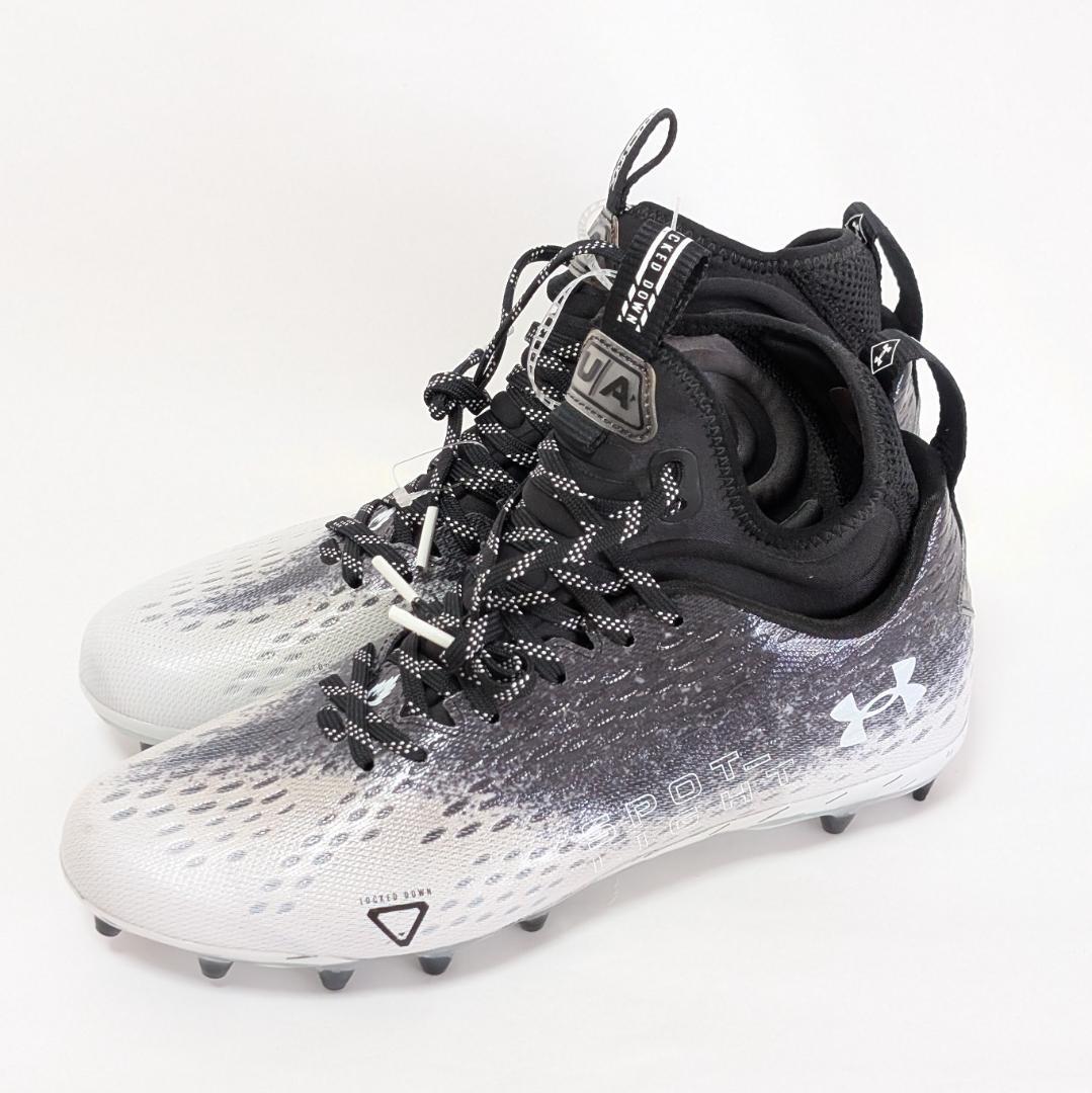 アンダーアーマー アメフトスパイク ブラックホワイト 26㎝