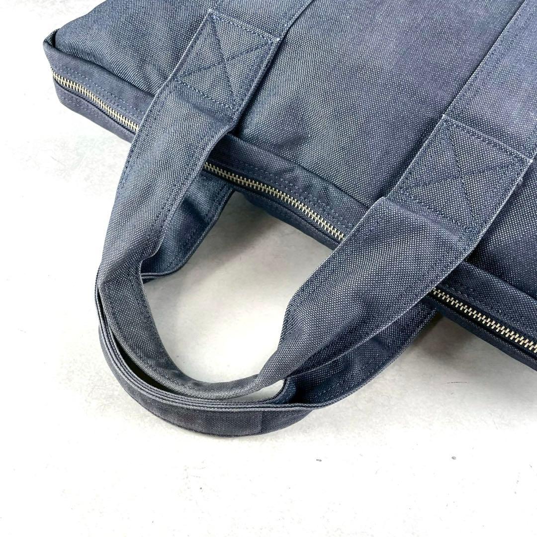 PORTERポータースモーキー ビジネスバッグ デニムネイビーブラック 多収納