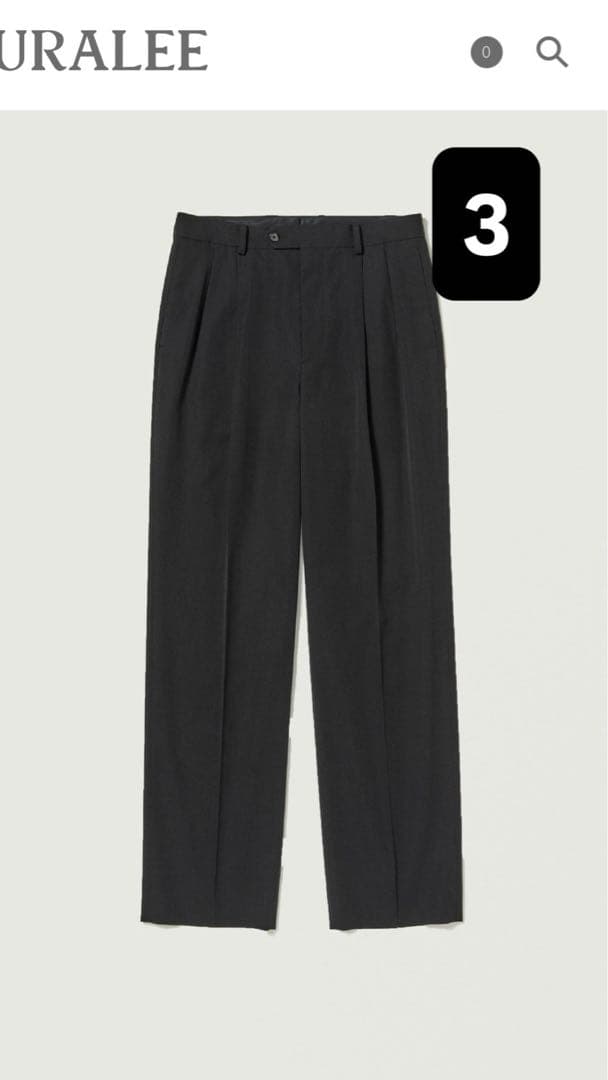 スーツ LIGHT WOOL MAX GABARDINE TWO-TUCK SLACKS