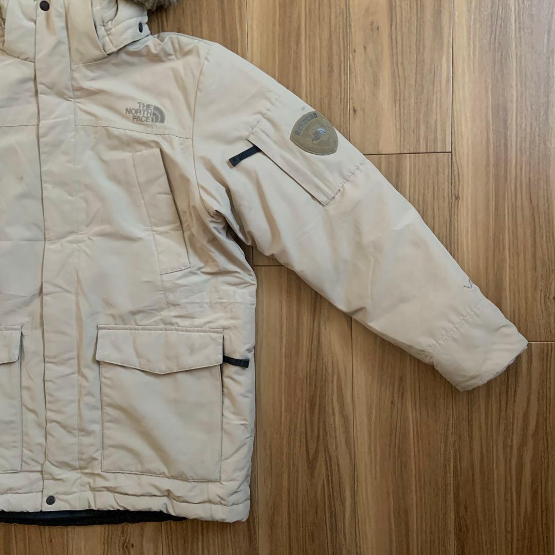 LノースフェイスVXベージュマクマードダウンジャケットパーカーファー付