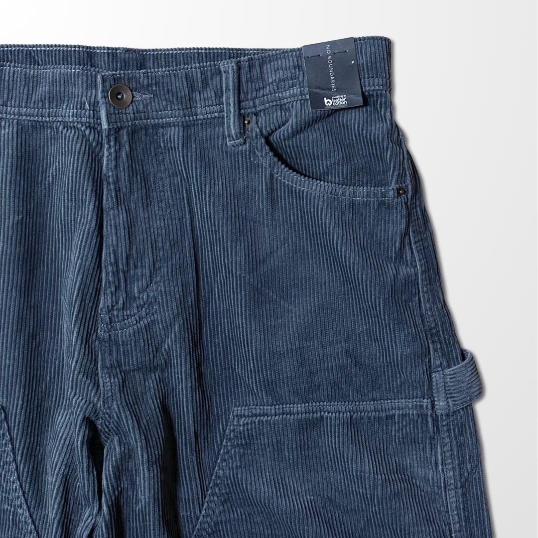 ダブルニー　コーデュロイ ワーク　グレー　　W34 ペインター　カーペンター