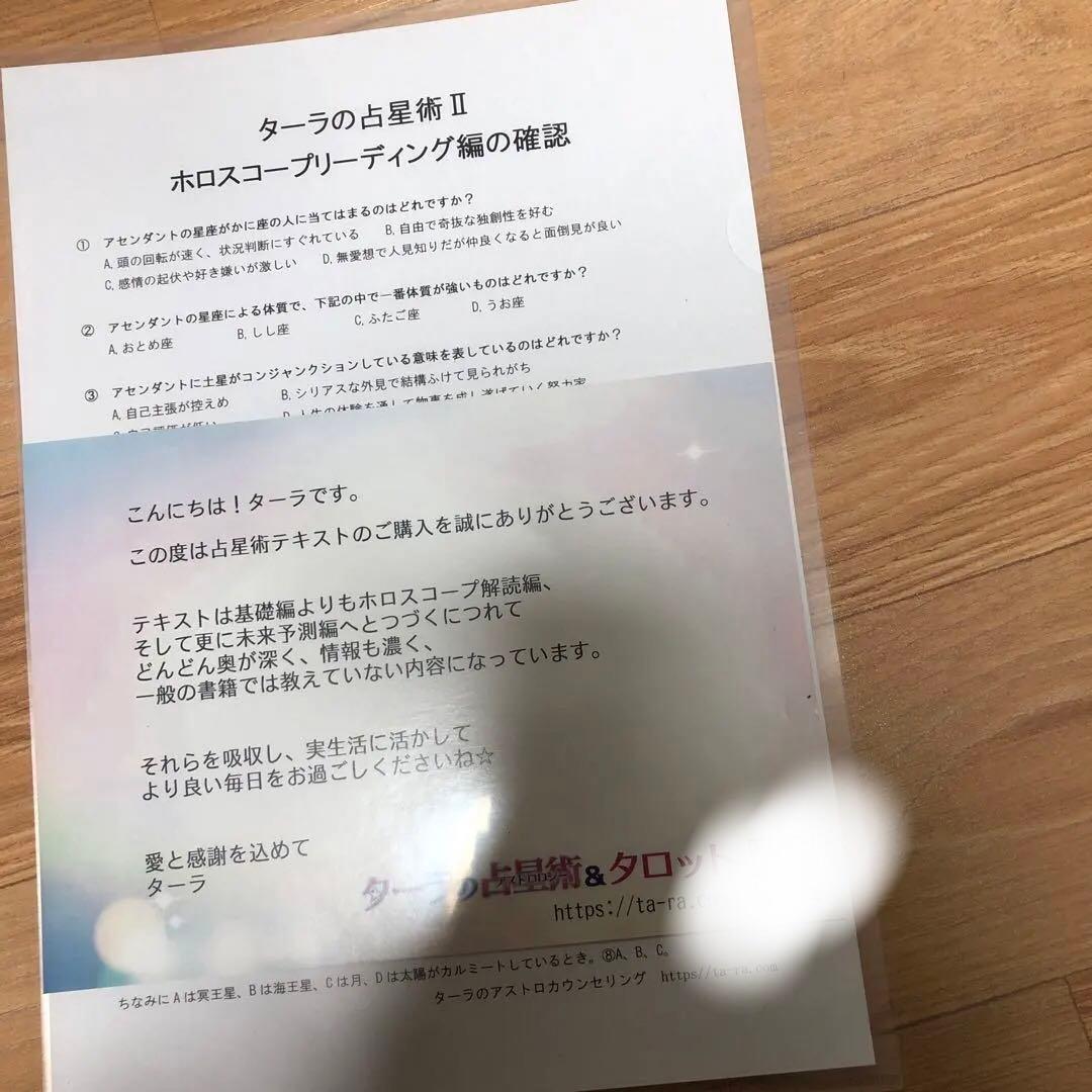 占星術 ホロスコープ リーディング編　ターラ　チラシ付き
