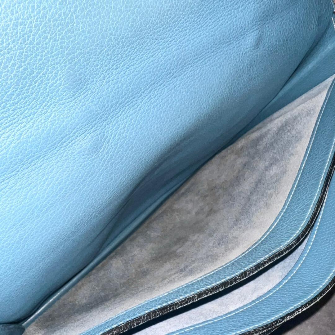 ⭐️エルメス⭐️ サックアデペッシュ ビジネスバッグ ブルー系 本革