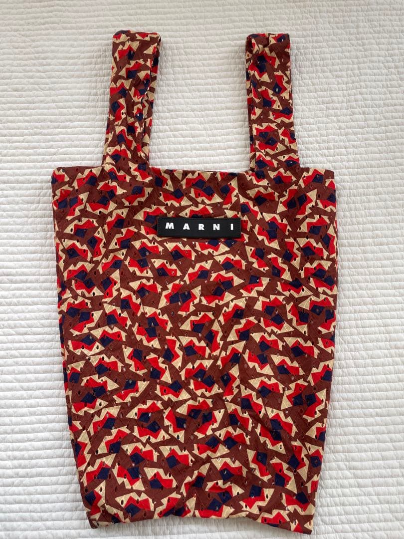 MARNI 幾何学模様　布トートバッグ