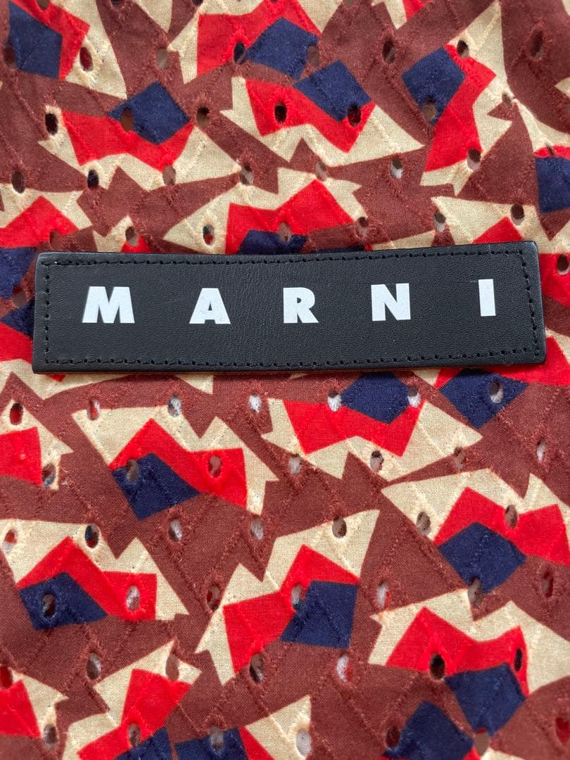 MARNI 幾何学模様　布トートバッグ