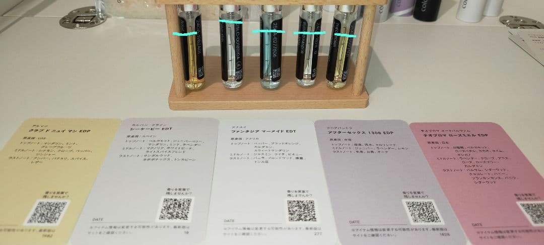 coloria 香水サンプルセット 12本＆アトマイザーケースなど