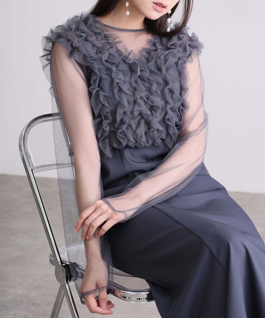 ✅パーティードレス 結婚式 お呼ばれ et.UNiVER alto kana L