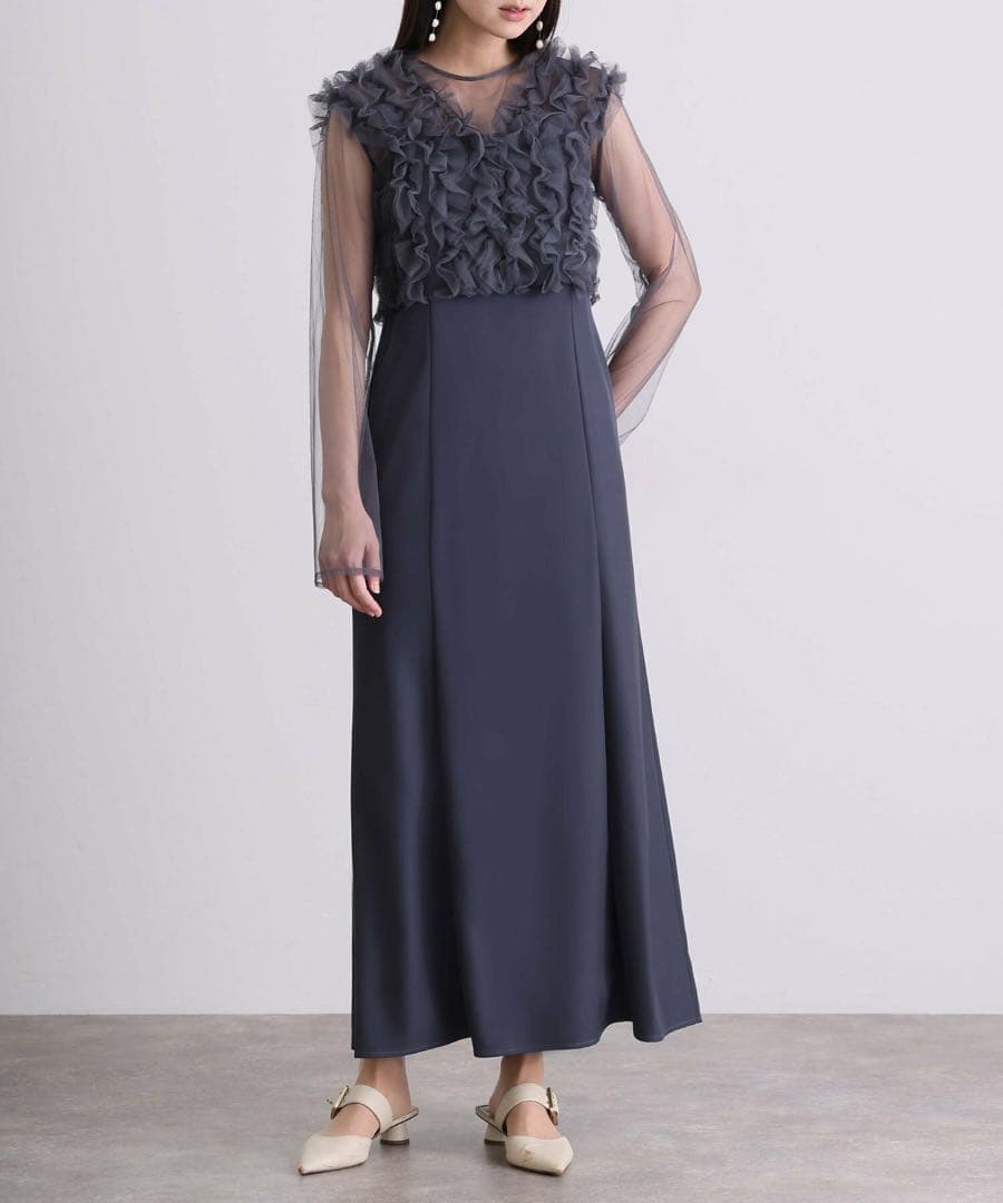 ✅パーティードレス 結婚式 お呼ばれ et.UNiVER alto kana L