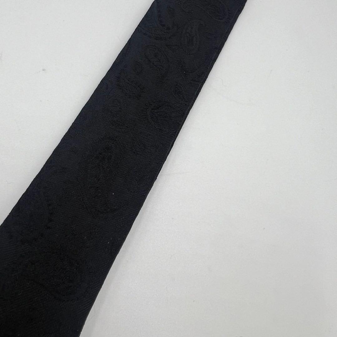 希少　クリスチャンディオール　サスペンダー　黒　Y型　ペイズリー　ボタンタブ式