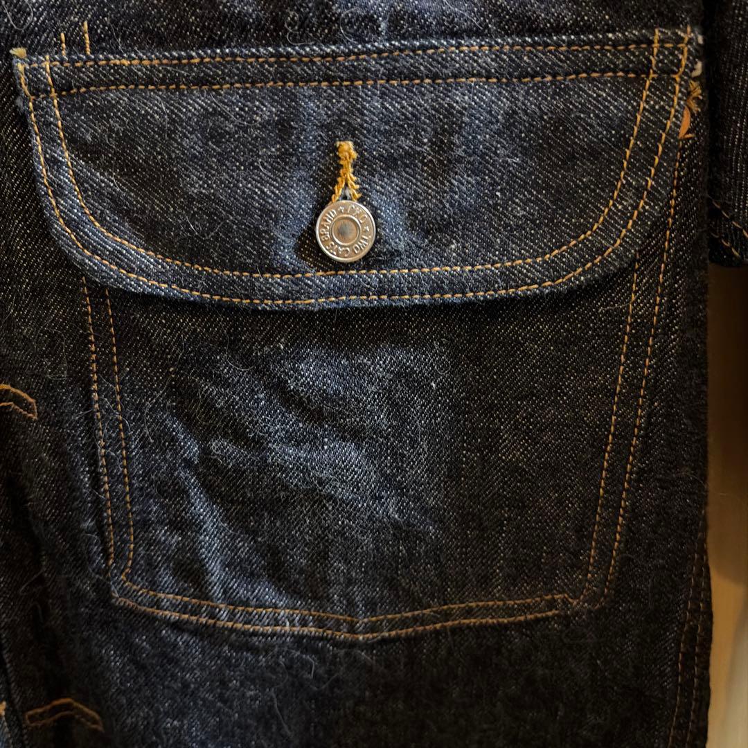 糊付け済 TCBジーンズ S20'sデニムジャケット Tバック仕様 サイズ40