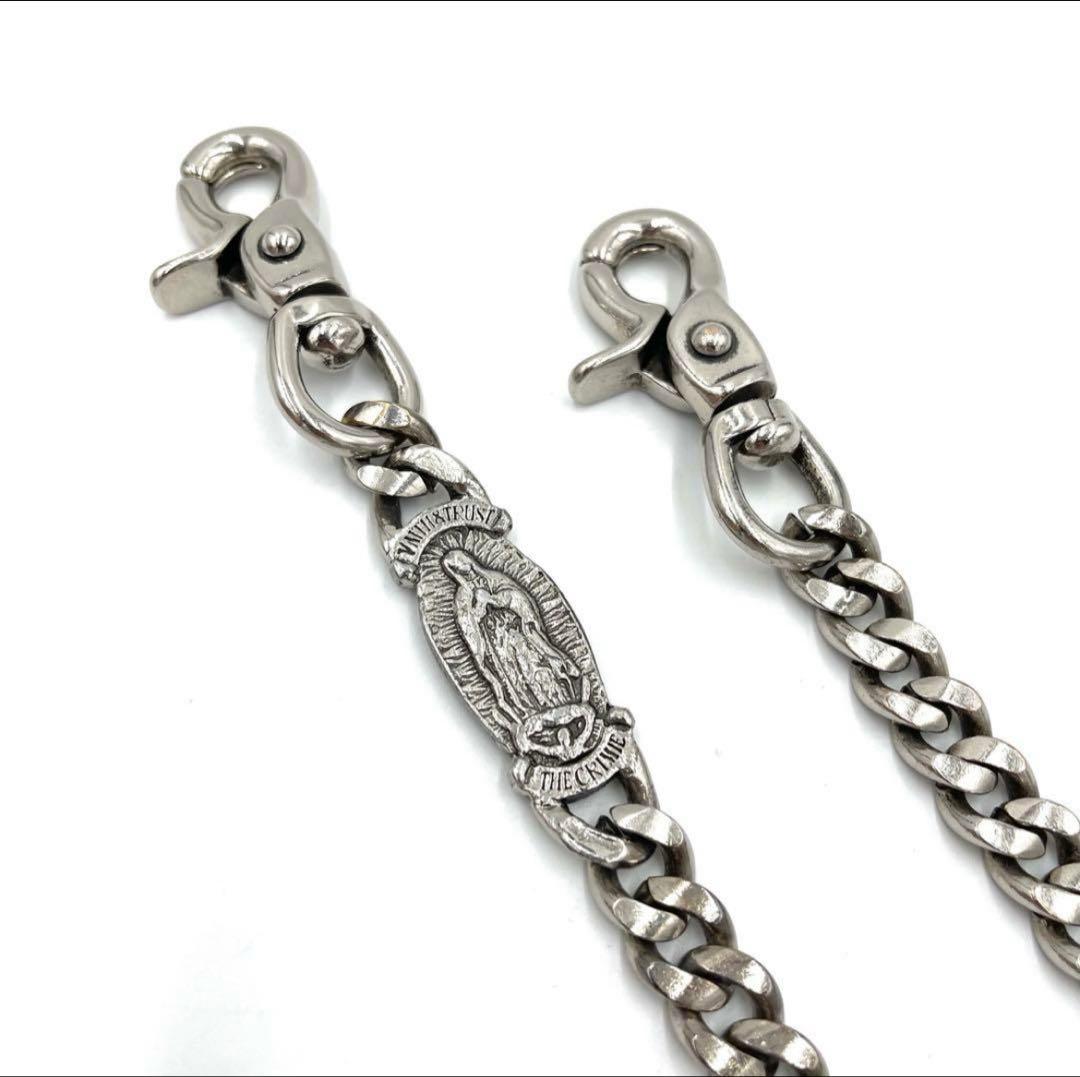 6a01_希少 CRIMIE マリア ウォレットチェーン 肉厚 51cm