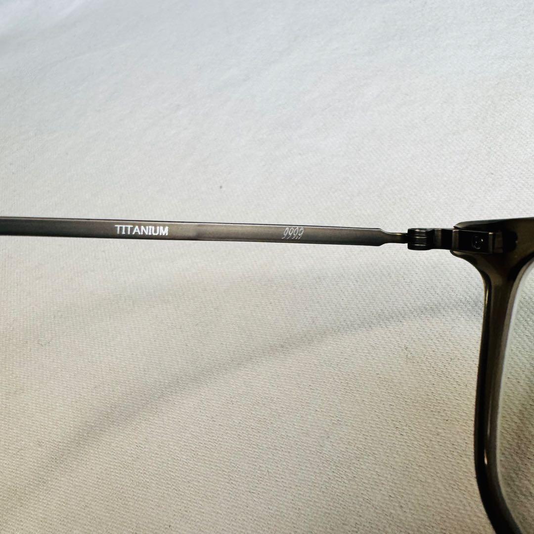【999.9】M-85 チャコールグレー系 眼鏡フレーム