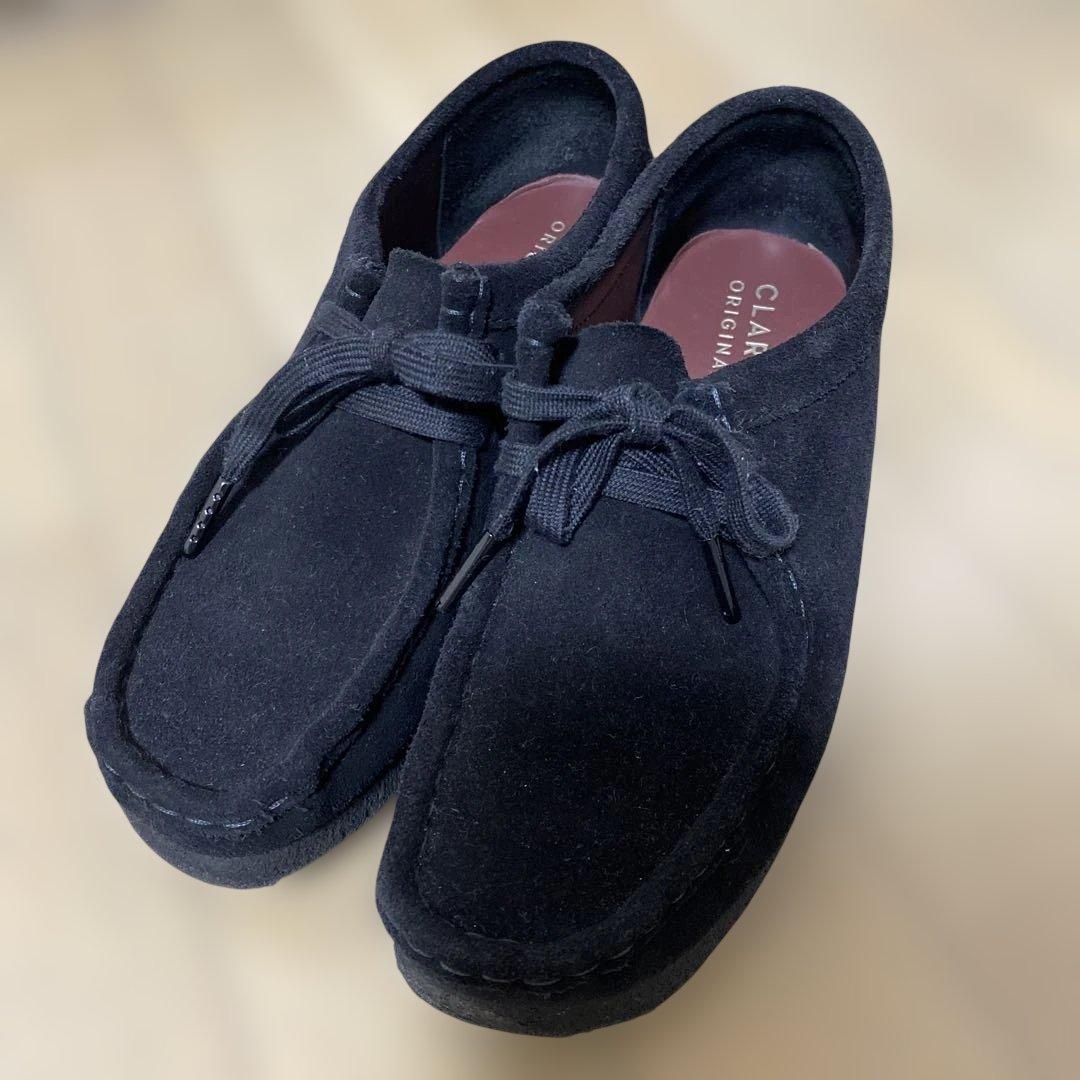 【箱なし】CLARKS Wallabee ブラック 240