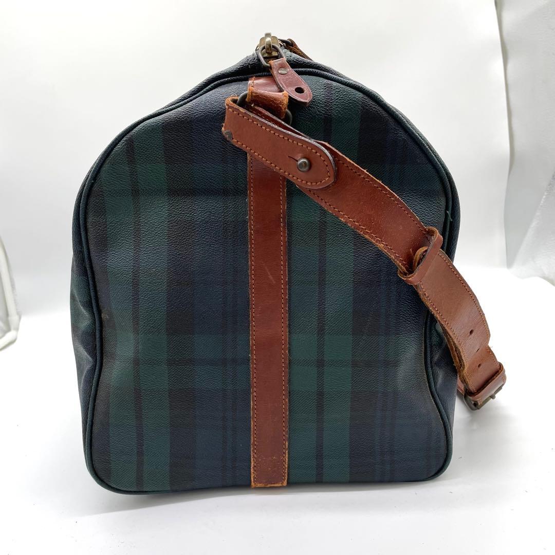 【美品】ポロラルフローレン　2way ボストンバッグ　チェック柄　PVC 大容量