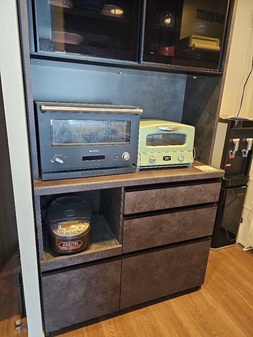 パモウナ EM 食器棚 + 上置 セラミカネロ　EMA-S1000R