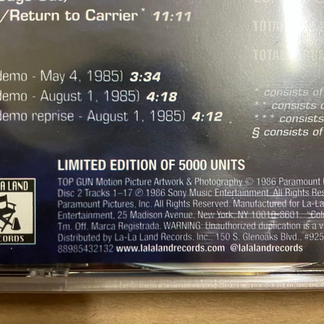 トップガン TOP GUN 5000枚限定 2枚組 CD サウンドトラック