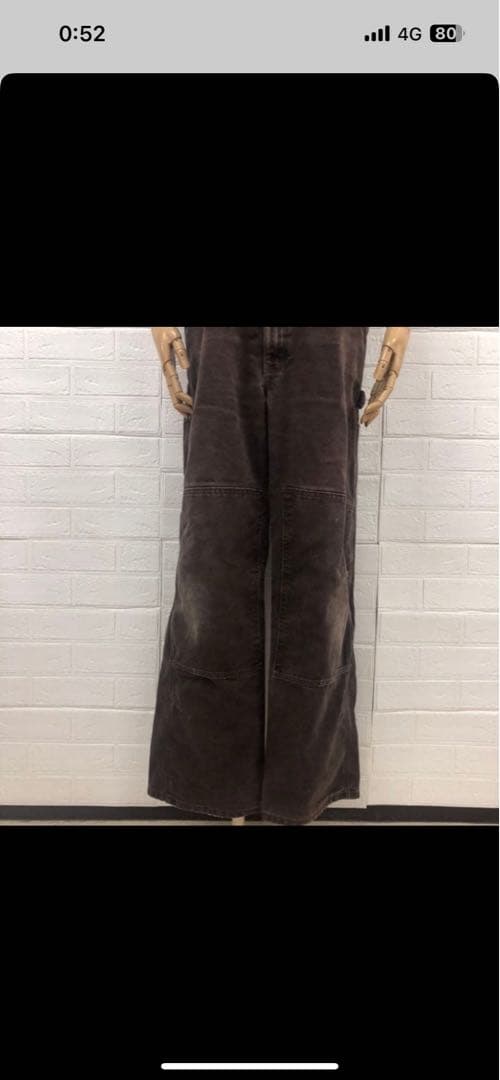 Carhartt ダークブラウン オーバーオール