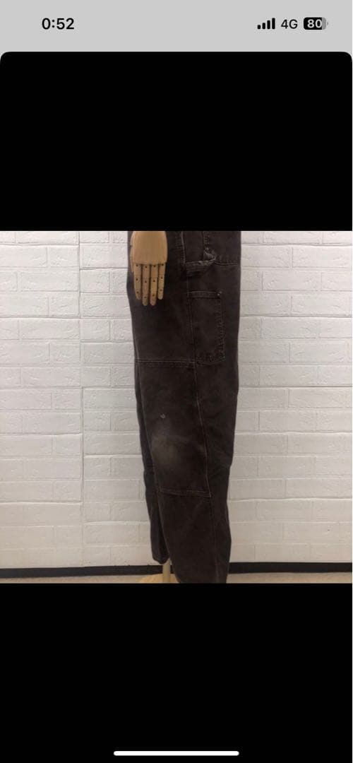 Carhartt ダークブラウン オーバーオール