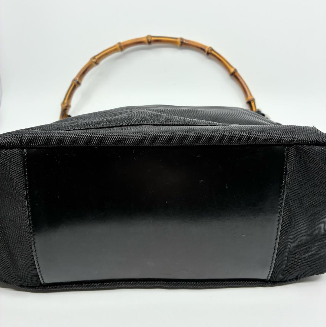 GUCCI グッチ バンブー ハンドバッグ 黒 ブラック A1359A1