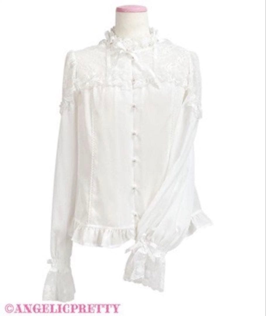 Angelic Pretty 立襟ふんわりブラウス ホワイト 白