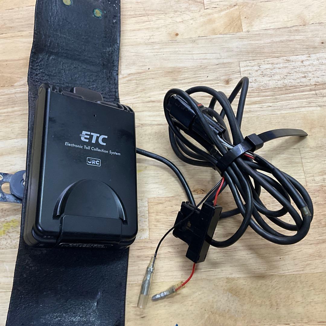 バイク用ETC JRM-12 二輪用ETC車載器　JRC 本革マウント付き