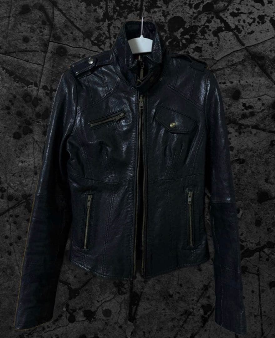 00s archive leather jacket y2k grunge 平成