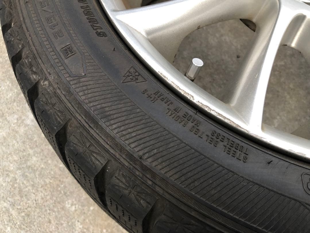 ボルボ純正7.5J×17×45 215/50R17アイスナビ6付ホイールセット