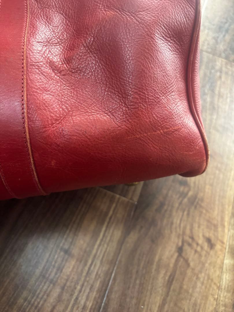 【polo ralph lauren】レザー ボストンバッグ レッド