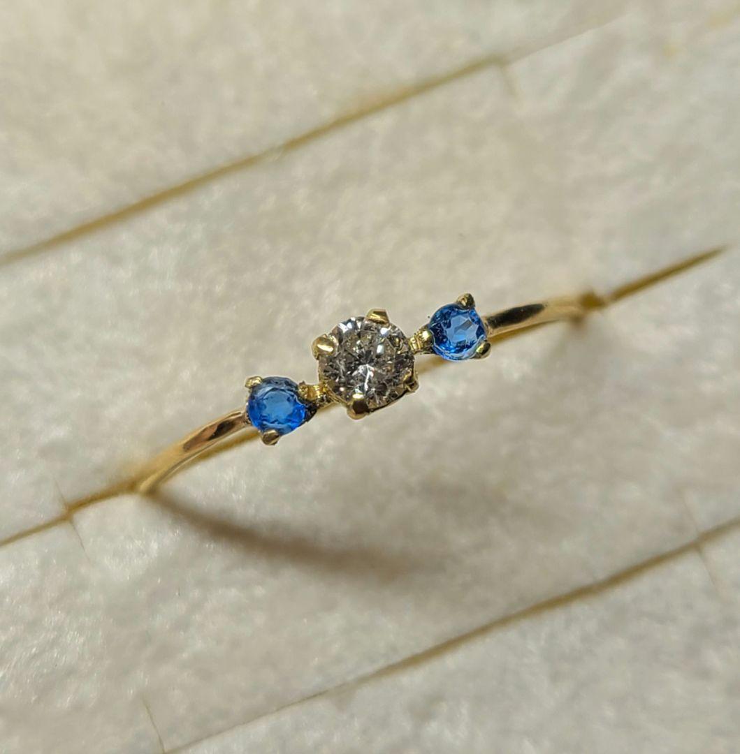 ¨̮こはる★ダイヤ&アウイナイト18金リング★