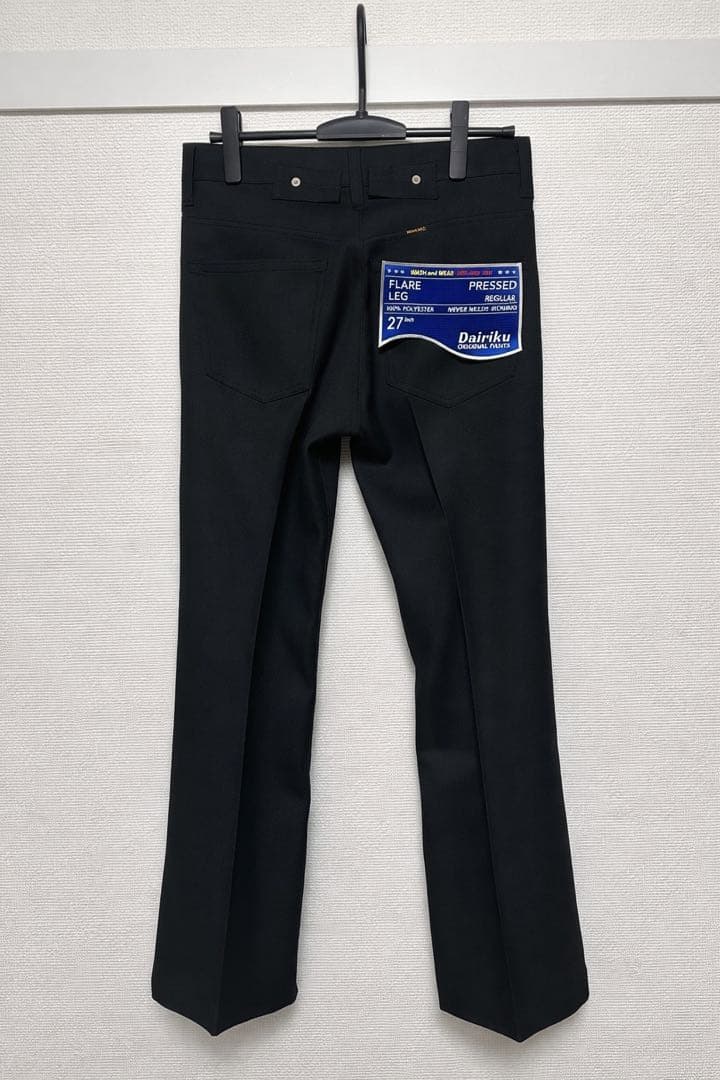 「DAIRIKU 23AW フレアパンツ ブラック 27 新品タグ付き」