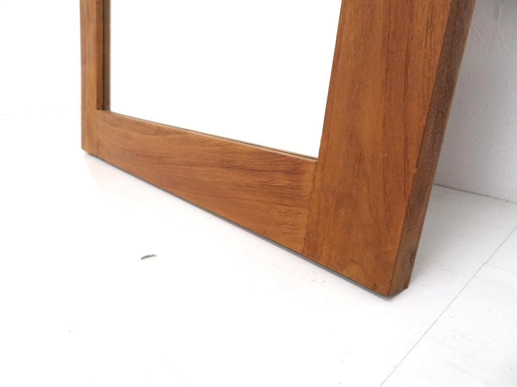 展示品　アデペシュ　チーク材　大型　壁付け鏡　姿見　ミラー　アパレル　店舗什器