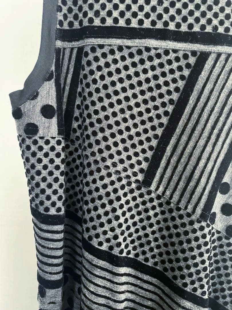 トクコプルミエヴォル/ドット柄Aラインチュニック