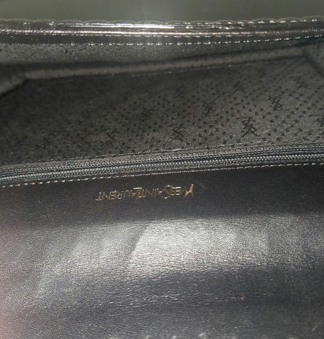 イブ・サンローラン　クロコ型押し クラッチバッグ