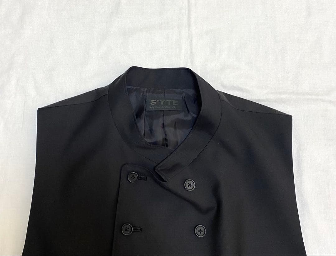 【RT-99465 】S’YTE ブラック ダブルブレスト ベスト
