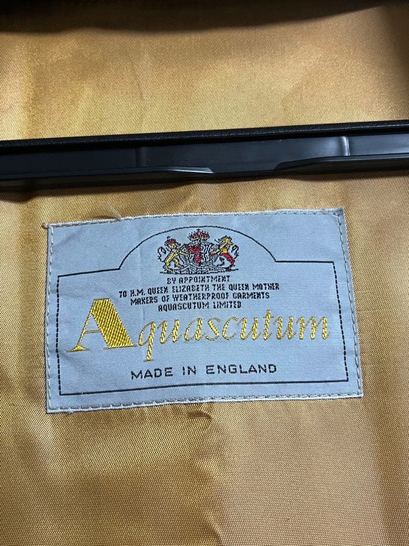 値下げ　Aquascutum ステンカラーネイビー　ライナー付き　XL 防水