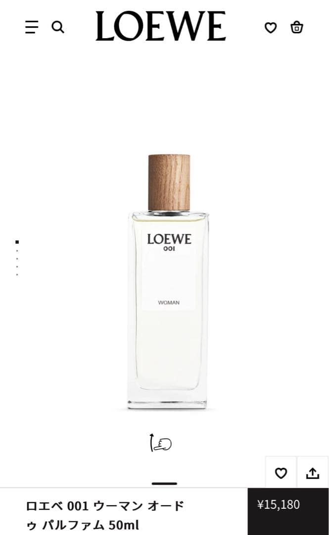 香水(女性用) LOEWE 001 WOMEN eau de parfum