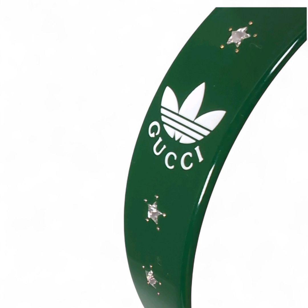 極美品☆adidas x GUCCIコラボ グリーン カチューシャ ヘッドバンド