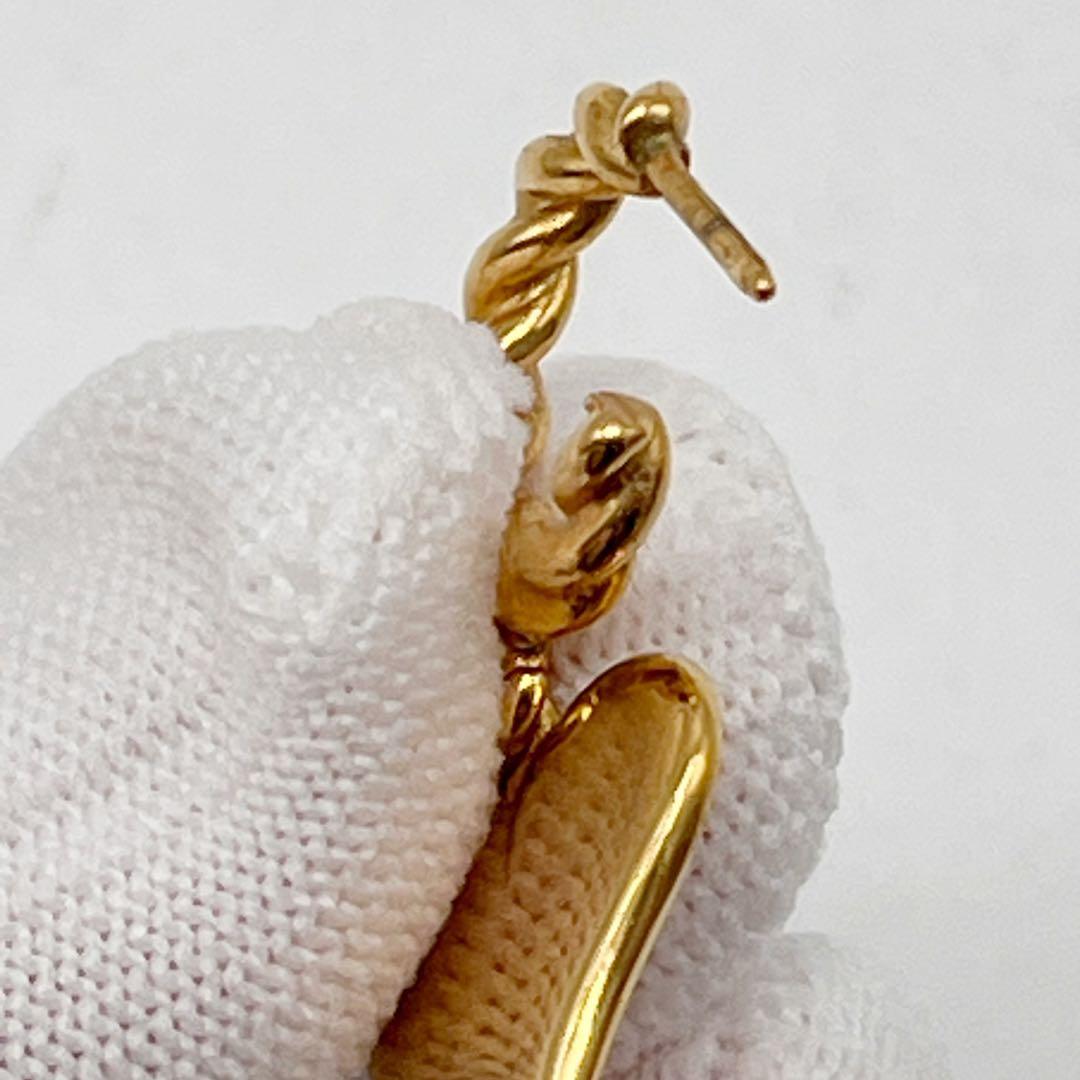 ルイヴィトン ブークルドレイユ ピアス 片耳 LV GPゴールド　ハート