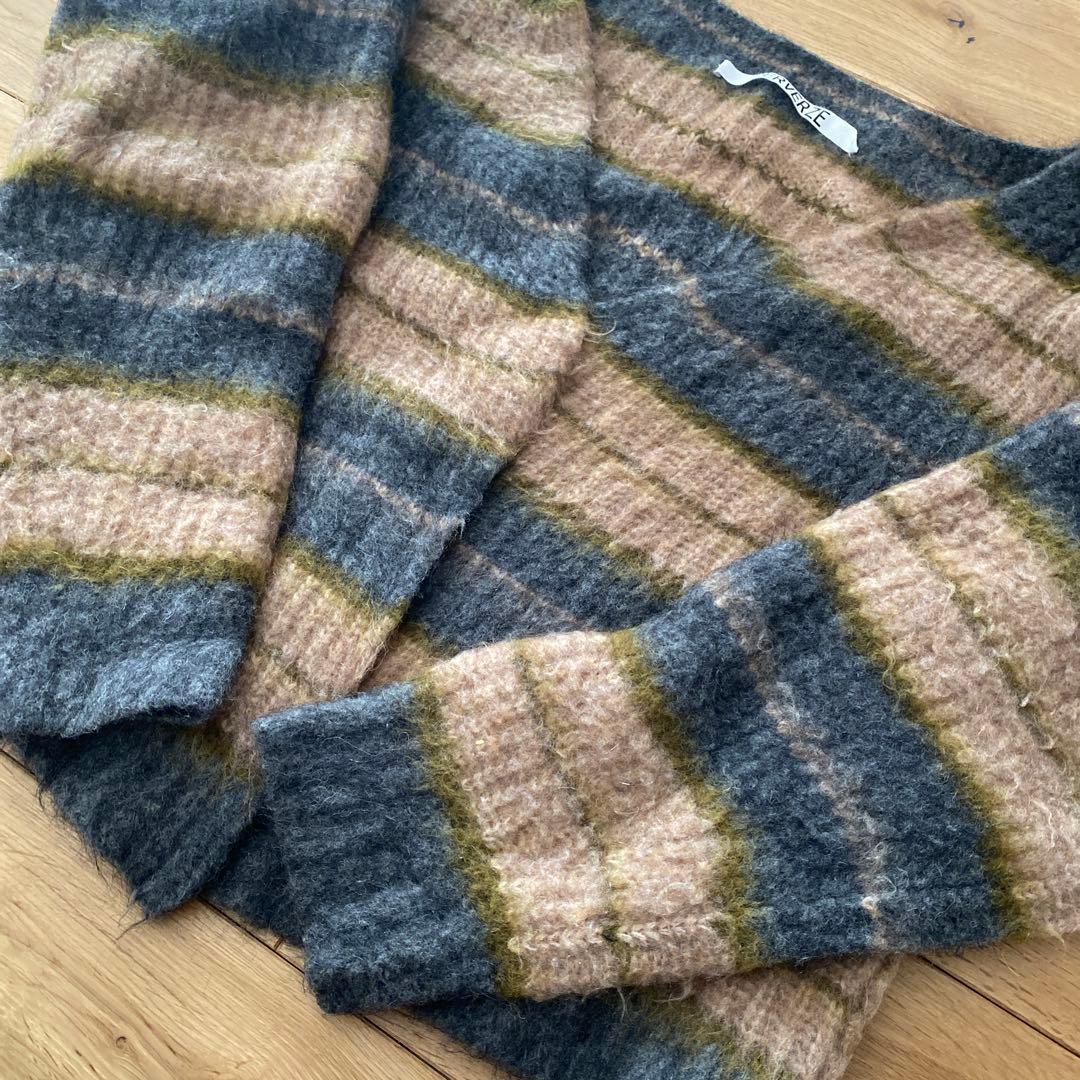 PERVERZE パーバーズ　ウールモヘア　ボーダーカーディガン　完売品