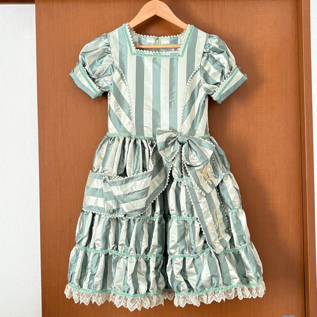 シャーリーテンプル　140 フォーマル　ドレス　グリーン　上品　発表会　アナ雪