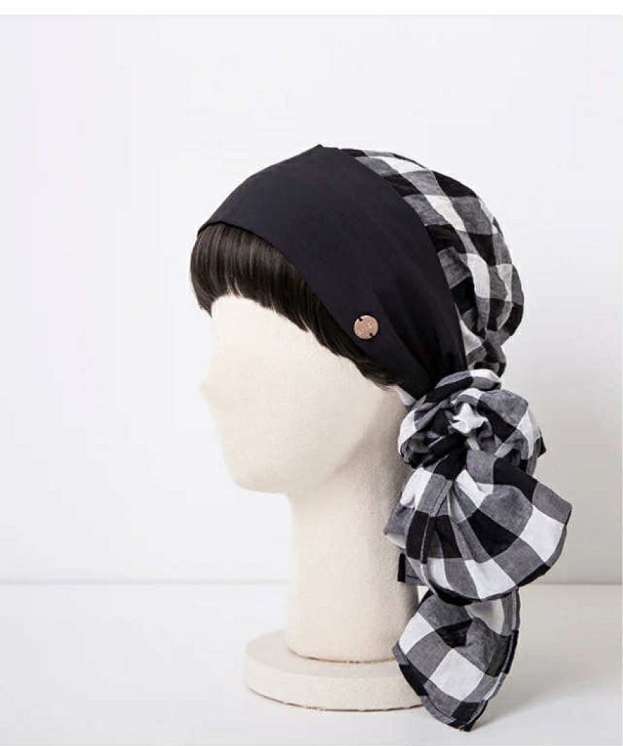 BAREN バレン ケア帽子 スカーフハット／前髪ウイッグ（チョコブラウン）