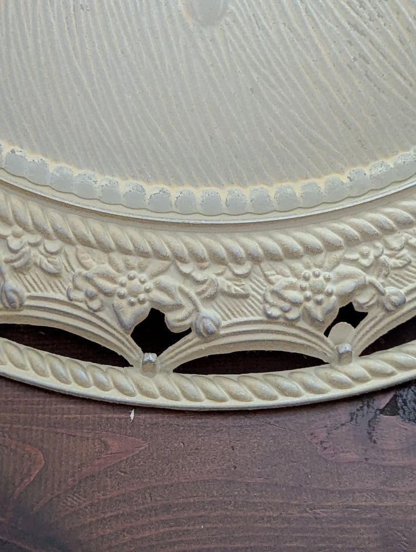 フランス ヴィンテージ 円形 レリーフガラス シーリングライト 照明