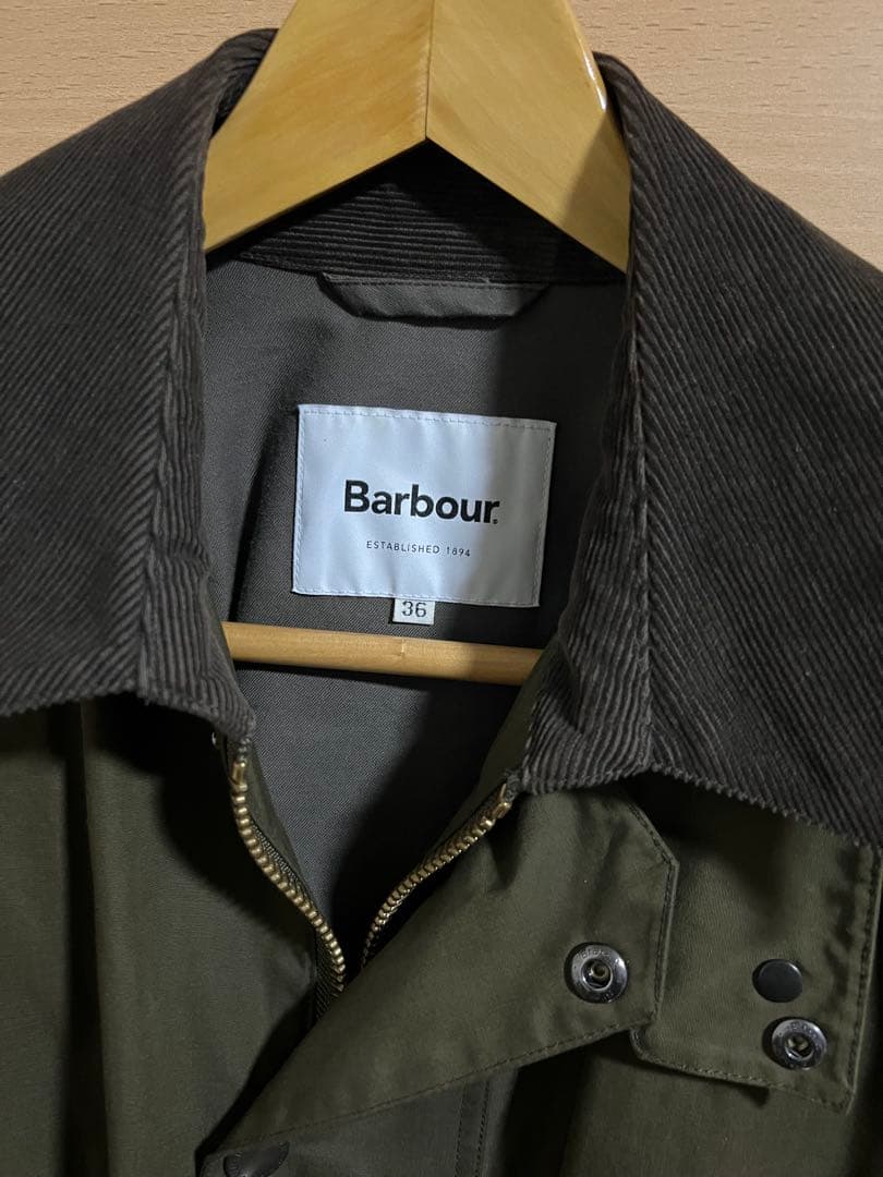 Barbour ノンオイル　ジャケット 短丈　36サイズ オリーブ